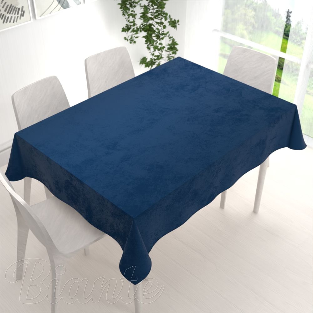 Sametový obdélníkový ubrus Velvet Premium SVP-029 Námořnická modrá - detail 1 - Biante.cz