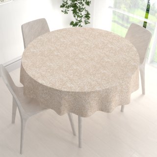 Velký teflonový kulatý ubrus TF-097 Venezia pudrově béžový - detail 1 - Biante.cz Velký teflonový kulatý ubrus TF-097 Venezia pudrově béžový - detail 1 - Biante.cz