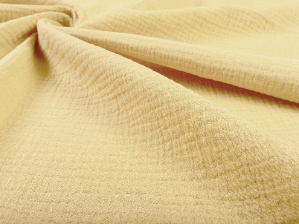 Mušelín dvojitá gázovina MSN-003 Pastelově žlutá - metráž šířka 140 cm - detail 6 - Biante.cz Mušelín dvojitá gázovina MSN-003 Pastelově žlutá - metráž šířka 140 cm - detail 6 - Biante.cz