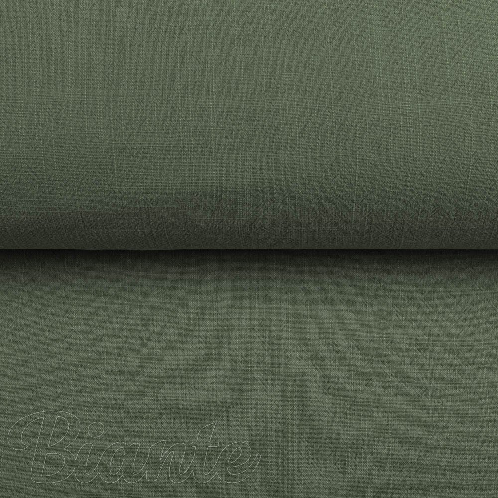 Lněná látka LEN-020 Khaki zelená - metráž šířka 140 cm - detail 3 - Biante.cz