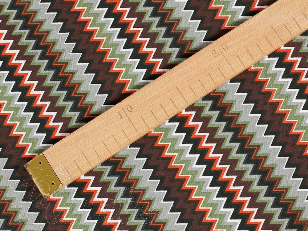 Bavlněná látka/plátno Sandra SA-097 Retro cik cak - šířka 140 cm - detail 2 - Biante.cz