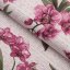 Bavlněná látka/plátno Sandra SA-635 Růžovofialové orchideje na bílém - šířka 160 cm - Biante.cz