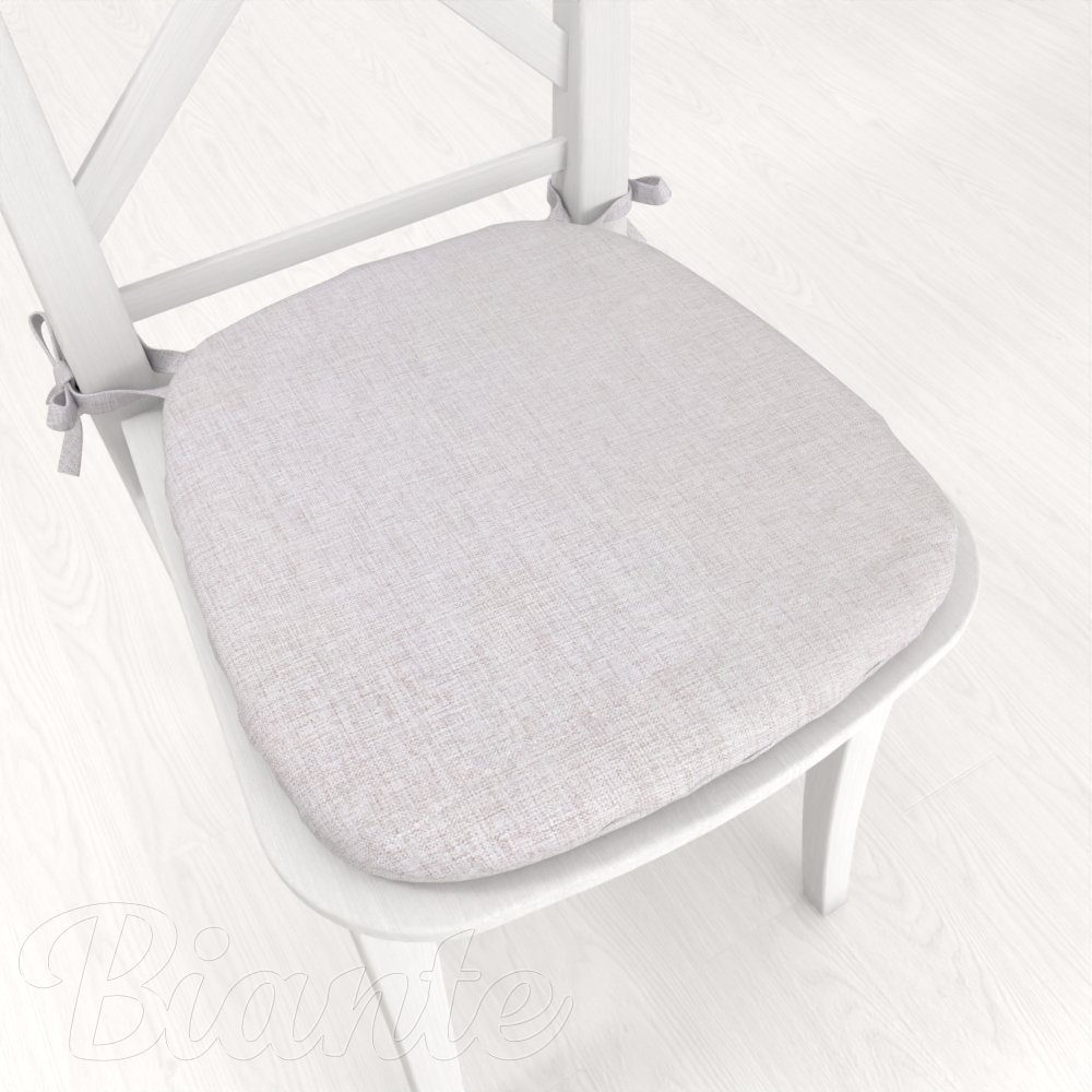 Oblý podsedák BKW-206 Svetlo sivobéžový žíhaný - 39x37x3 cm - Biante.sk
