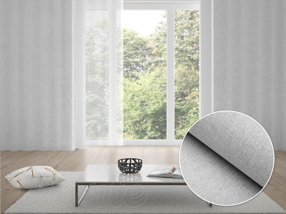 100% zatemňovací závěs Blackout na míru BKW-251 Světle šedý žíhaný - Biante.cz