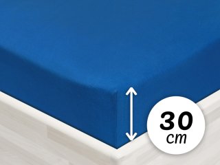 Jersey napínacie prestieradlo na vysoký matrac JR-016 Modré - Biante.sk Jersey napínacie prestieradlo na vysoký matrac JR-016 Modré - Biante.sk