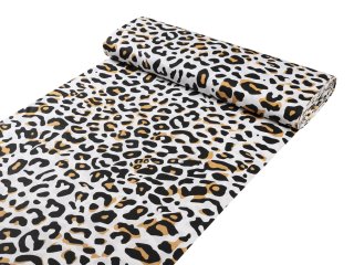 Bavlněná látka/plátno Sandra SA-409 Leopardí vzor na bílém - šířka 160 cm - detail 1 - Biante.cz Bavlněná látka/plátno Sandra SA-409 Leopardí vzor na bílém - šířka 160 cm - detail 1 - Biante.cz