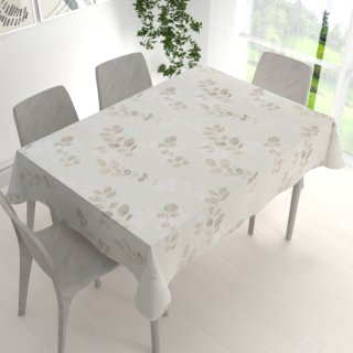 Bavlněný obdélníkový ubrus Sandra SA-681 Eukalyptové listy na světlém pastelově zeleném - detail 1 - Biante.cz Bavlněný obdélníkový ubrus Sandra SA-681 Eukalyptové listy na světlém pastelově zeleném - detail 1 - Biante.cz