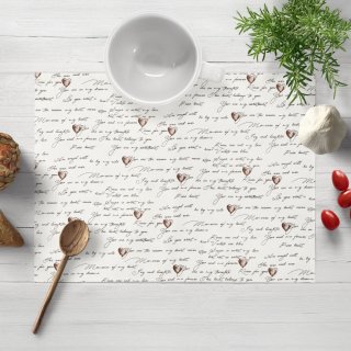 Bavlněné prostírání na stůl Sandra SA-028 Vyznání lásky - Biante.cz Bavlněné prostírání na stůl Sandra SA-028 Vyznání lásky - Biante.cz