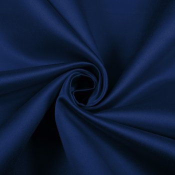 Látka polyesterový satén LUX-047 Námořnická modrá - šířka 150 cm