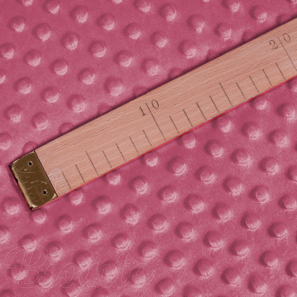 Dětská látka Minky TOP 3D puntíky MKP-057 Ostružinová - šířka 170 cm - detail 5 - Biante.cz