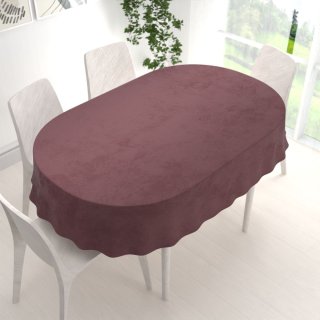 Sametový oválný ubrus Velvet Premium SVP-019 Hnědofialový - detail 1 - Biante.cz