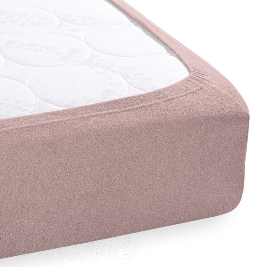 Froté napínací prostěradlo na extra vysokou matraci FR-024 Hnědorůžové - detail 1 - Biante.cz