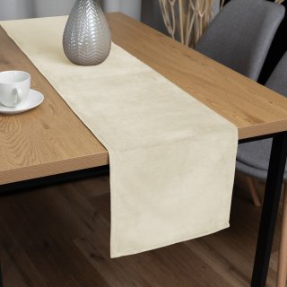 Sametový běhoun na stůl Velvet Premium SVP-003 Smetanový - Biante.cz