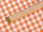 Dekorační látka Rebeka RE-005 Oranžovo-bílá kostka střední - šířka 140 cm - detail 4 - Biante.cz
