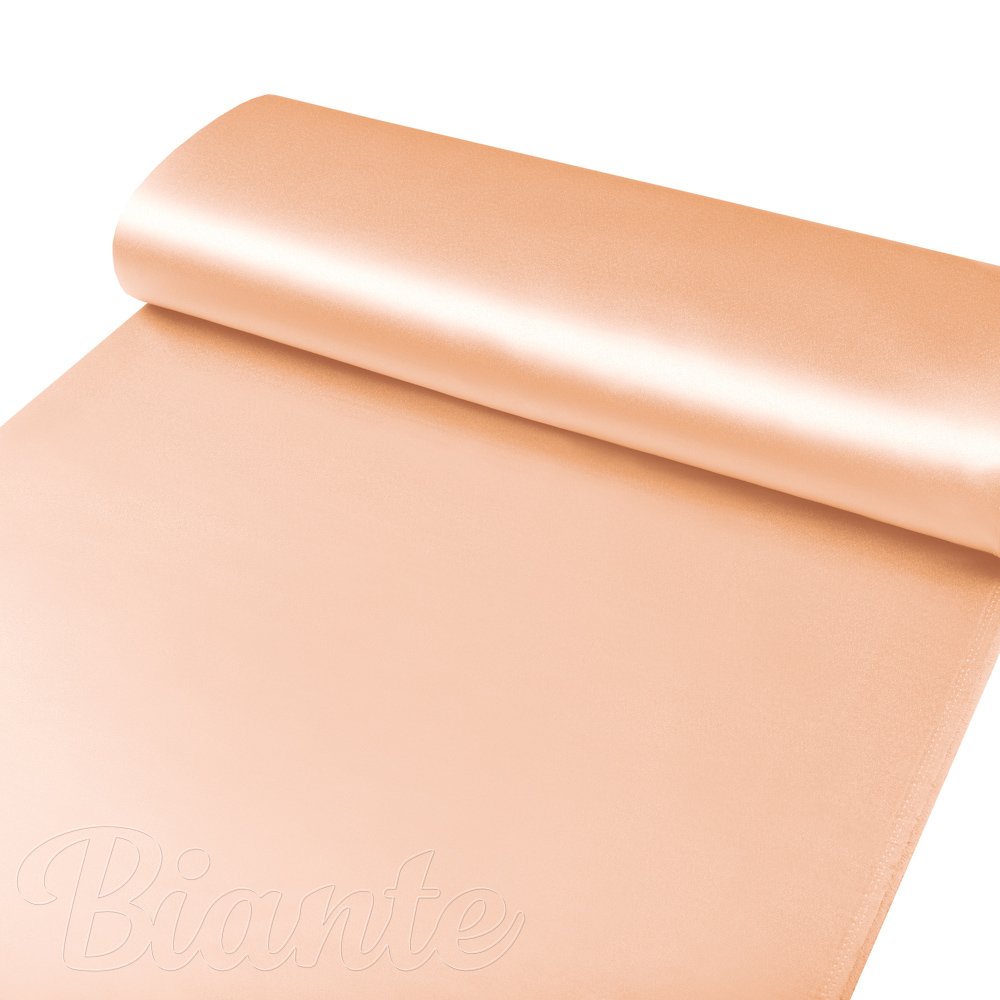 Látka polyesterový satén LUX-060 Světle broskvová - šířka 150 cm - detail 3 - Biante.cz