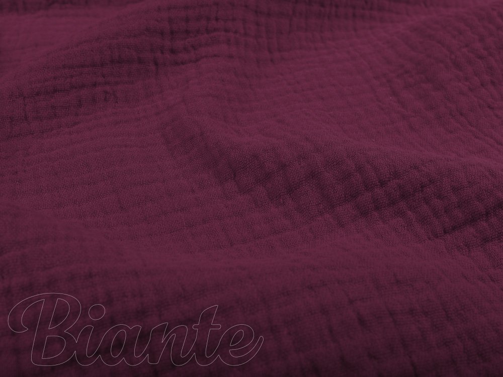 Mušelín dvojitá gázovina MSN-044 Burgundská vínová - metráž šířka 160 cm - detail 1 - Biante.cz Mušelín dvojitá gázovina MSN-044 Burgundská vínová - metráž šířka 160 cm - detail 1 - Biante.cz