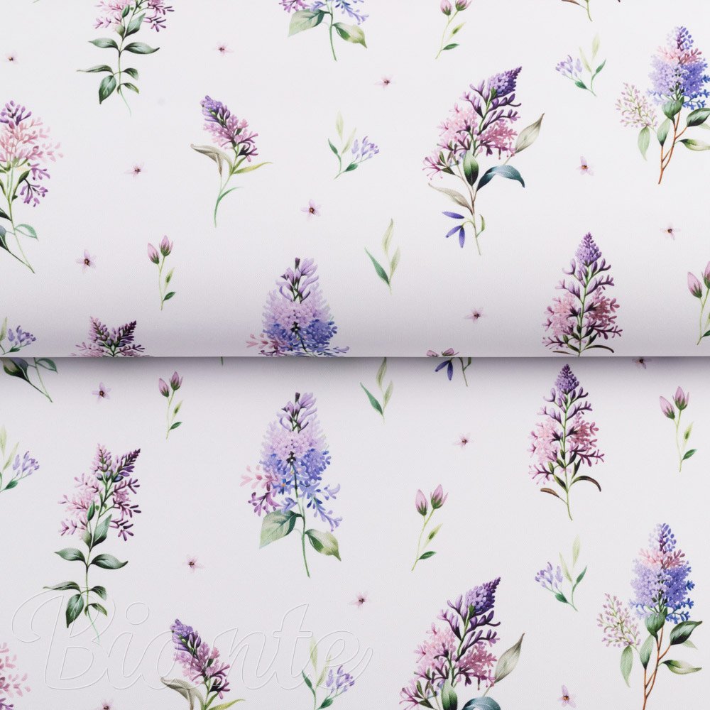 Teflonová látka na ubrusy TF-105 Šeříky na bílém - šířka 155 cm - detail 4 - Biante.cz