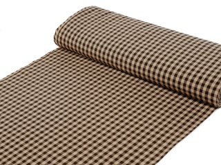 Bavlněná látka Olivia OL-019 Hnědo-béžová kostka malá - šířka 150 cm - detail 1 - Biante.cz Bavlněná látka Olivia OL-019 Hnědo-béžová kostka malá - šířka 150 cm - detail 1 - Biante.cz
