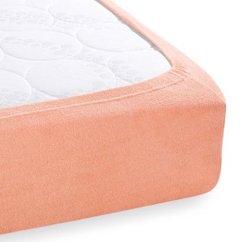 Froté napínací prostěradlo na vysokou matraci FR-005 Světle broskvové - detail 1 - Biante.cz Froté napínací prostěradlo na vysokou matraci FR-005 Světle broskvové - detail 1 - Biante.cz