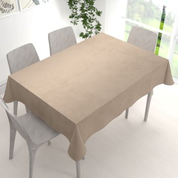 Velký sametový obdélníkový ubrus Velvet Premium SVP-042 Béžovohnědý - detail 1 - Biante.cz