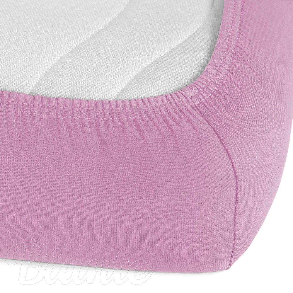 Dětské jersey napínací prostěradlo do postýlky JR-008 Růžová lila - detail 2 - Biante.cz