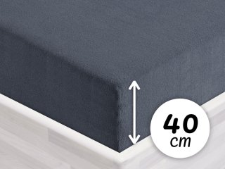 Froté napínacie prestieradlo na extra vysoký matrac FR-029 Antracitovo sivé - Biante.sk Froté napínacie prestieradlo na extra vysoký matrac FR-029 Antracitovo sivé - Biante.sk