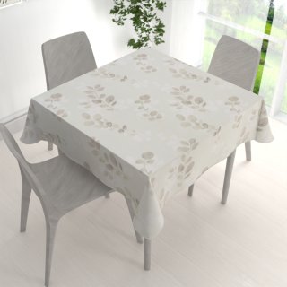 Bavlněný čtvercový ubrus Sandra SA-681 Eukalyptové listy na světlém pastelově zeleném - detail 1 - Biante.cz Bavlněný čtvercový ubrus Sandra SA-681 Eukalyptové listy na světlém pastelově zeleném - detail 1 - Biante.cz