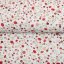 Bavlněná látka/plátno Sandra SA-719 Červeno-béžové drobné květiny na bílém - šířka 160 cm - detail 2 - Biante.cz