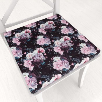 Sametový čtvercový podsedák Tamara TMR-011 Květiny na černém - 38x38x3 cm - Biante.cz Sametový čtvercový podsedák Tamara TMR-011 Květiny na černém - 38x38x3 cm - Biante.cz