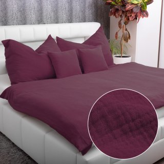 Mušelínové ložní povlečení Nature MSN-044 Burgundská vínová - Biante.cz Mušelínové ložní povlečení Nature MSN-044 Burgundská vínová - Biante.cz
