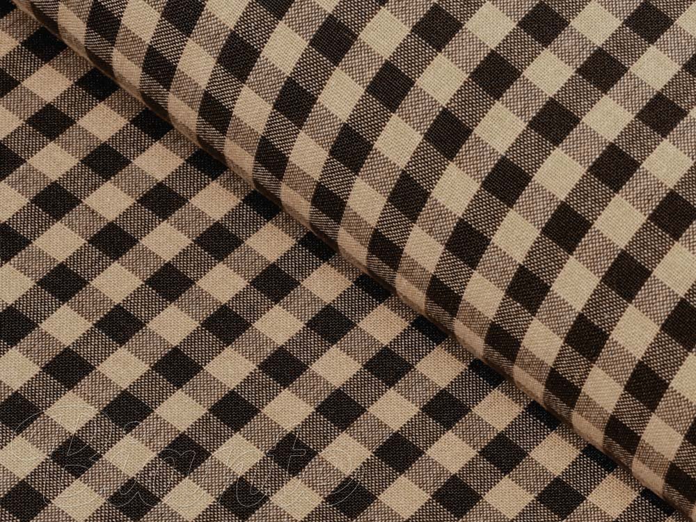 Bavlněná látka Olivia OL-019 Hnědo-béžová kostka malá - šířka 150 cm - Biante.cz Bavlněná látka Olivia OL-019 Hnědo-béžová kostka malá - šířka 150 cm - Biante.cz