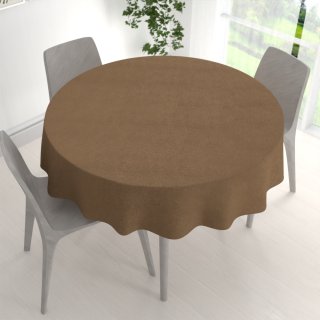 Kulatý ubrus/imitace broušené kůže Alcantara ALC-015 Světle hnědý - detail 1 - Biante.cz