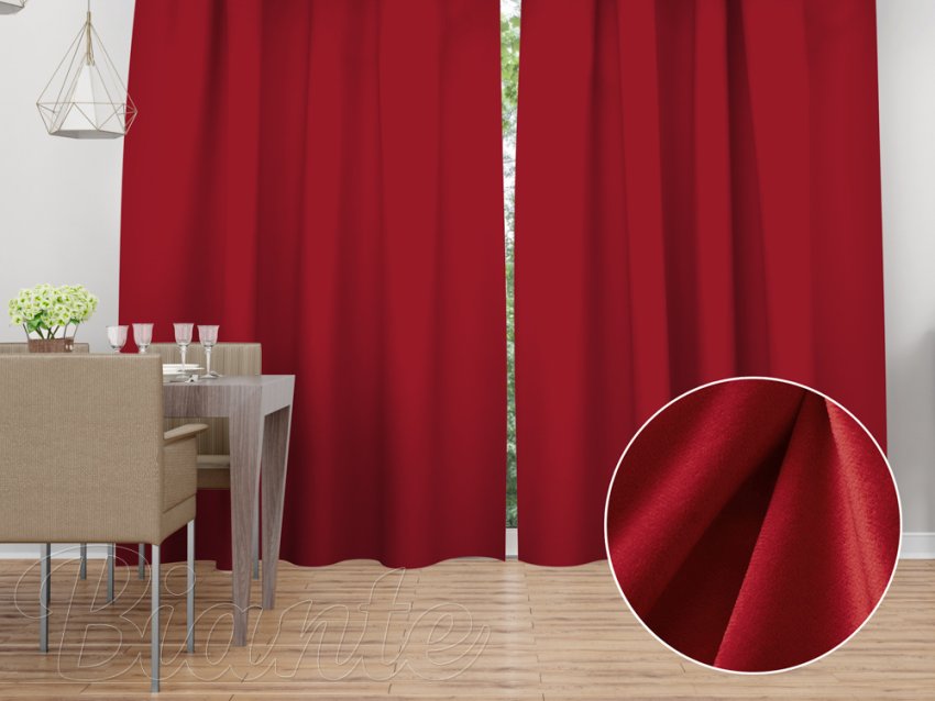 Sametový závěs na míru Velvet Premium SVP-038 Sytě červený - Biante.cz