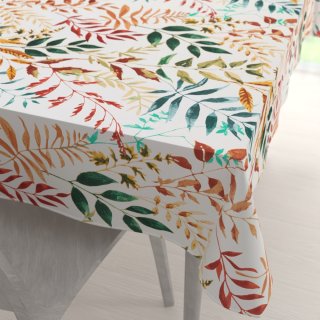 Bavlnený obdĺžnikový obrus Sandra SA-712 Jesenné vetvičky s listami na bielom - Biante.sk Bavlnený obdĺžnikový obrus Sandra SA-712 Jesenné vetvičky s listami na bielom - Biante.sk