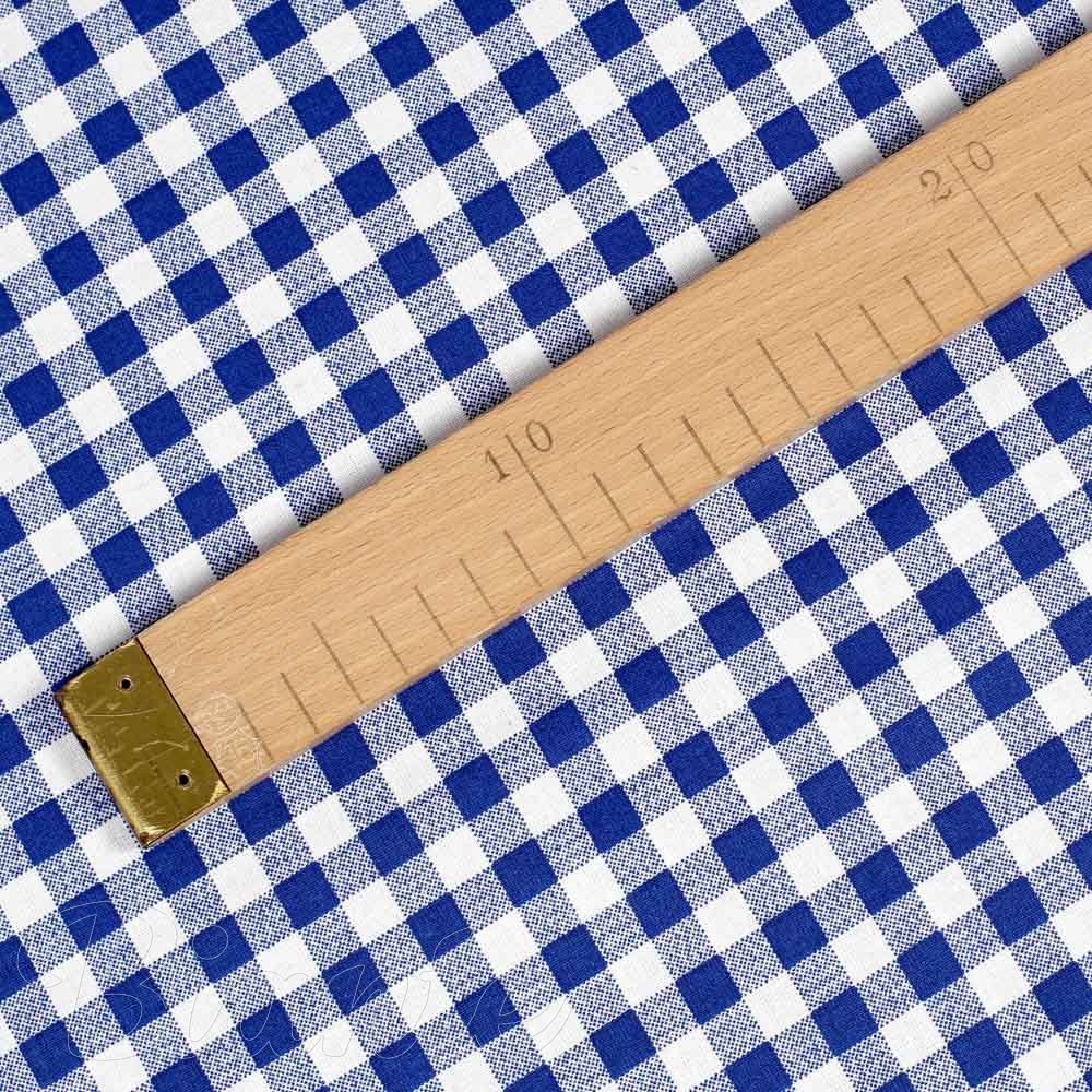 Bavlněná látka/plátno Sandra SA-057 Modro-bílé kostičky - šířka 145 cm - detail 3 - Biante.cz