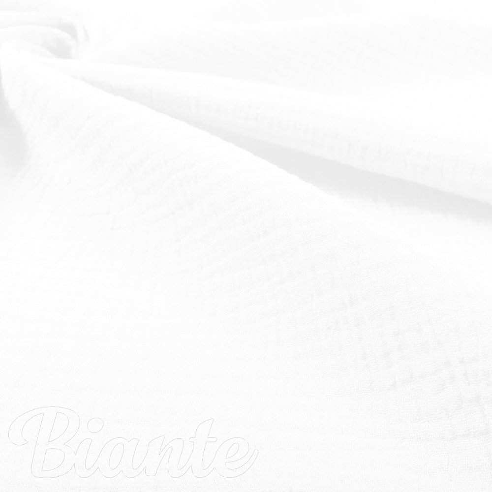 Mušelín dvojitá gázovina MSN-079 Snehově bílá - metráž šířka 140 cm - detail 6 - Biante.cz