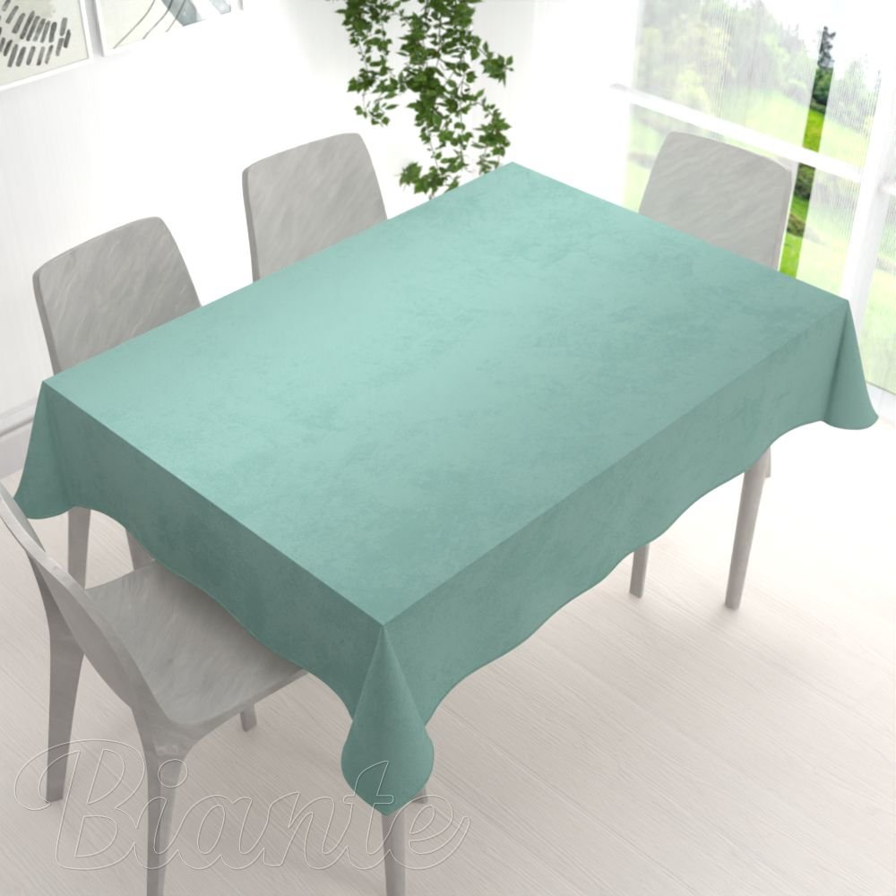 Veľký zamatový obdĺžnikový obrus Velvet Premium SVP-048 Pastelová ľadovo zelená - detail 1 - Biante.sk