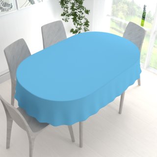 Dekorační oválný ubrus Rongo RG-065 Světle modrý - detail 1 - Biante.cz