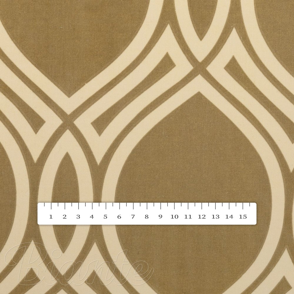 Bavlněná látka/plátno Sandra SA-664 Hnědo-béžový retro vzor - šířka 160 cm - detail 3 - Biante.cz