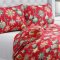 Bavlněné ložní povlečení Sandra SA-528 Vánoční baňky na červeném - Biante.cz