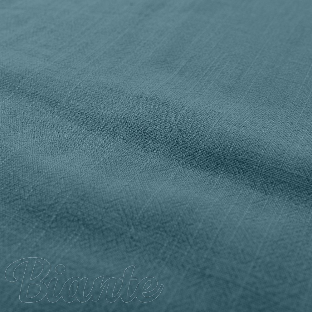Lněná látka LEN-024 Petrolejově modrá - metráž šířka 140 cm - detail 6 - Biante.cz