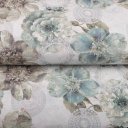 Dekorační látka PML-052 Tyrkysové květy s orientálními kruhy - šířka 150 cm - detail 3 - Biante.cz