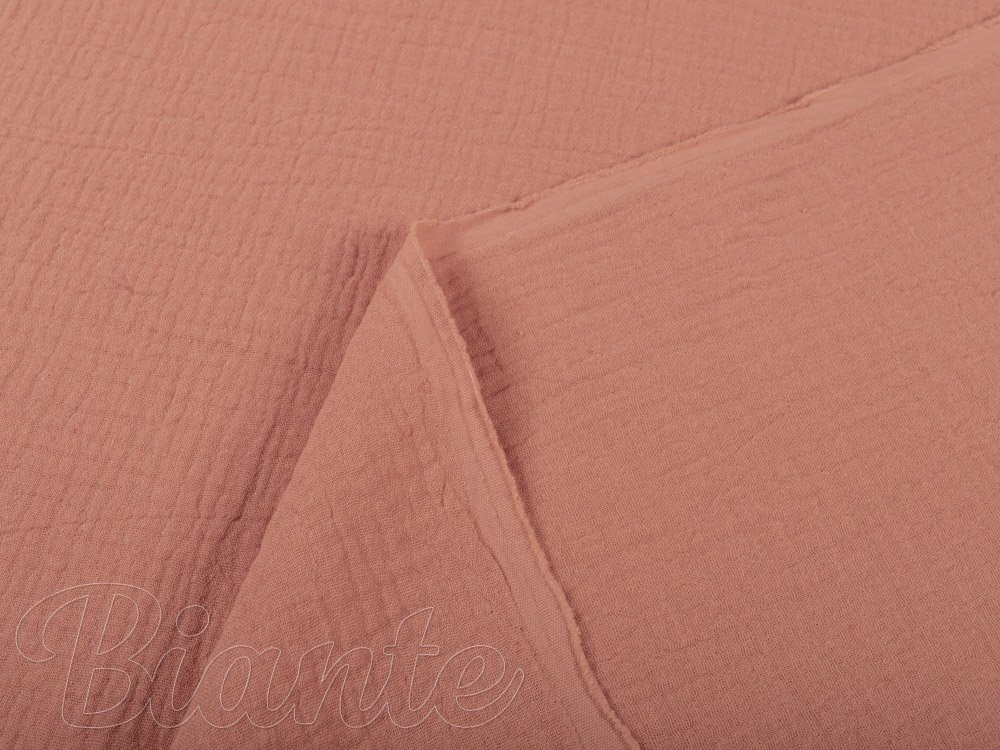 Mušelín dvojitá gázovina MSN-033 Tmavá pastelovo lososová - metráž šírka 140 cm - detail 3 - Biante.sk Mušelín dvojitá gázovina MSN-033 Tmavá pastelovo lososová - metráž šírka 140 cm - detail 3 - Biante.sk