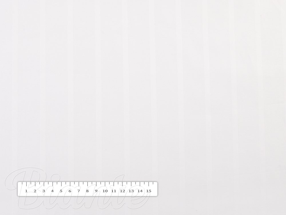 Damašek bílý - proužky 6 a 24 mm DM-002 - metráž šířka 285 cm - detail 3 - Biante.cz
