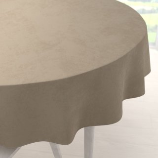 Sametový kulatý ubrus Velvet Premium SVP-030 Šedobéžový - Biante.cz Sametový kulatý ubrus Velvet Premium SVP-030 Šedobéžový - Biante.cz