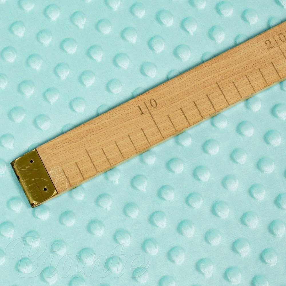 Dětská látka Minky TOP 3D puntíky MKP-055 Světle mintová - šířka 170 cm - detail 5 - Biante.cz