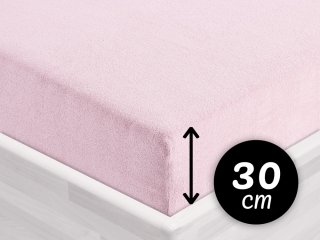 Froté napínacie prestieradlo na vysoký matrac FR-032 Púdrovo ružová - Biante.sk Froté napínacie prestieradlo na vysoký matrac FR-032 Púdrovo ružová - Biante.sk