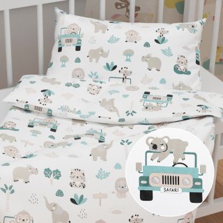 Dětské bavlněné povlečení do postýlky Sandra SA-477 Šedobéžová zvířátka v Safari - Biante.cz Dětské bavlněné povlečení do postýlky Sandra SA-477 Šedobéžová zvířátka v Safari - Biante.cz