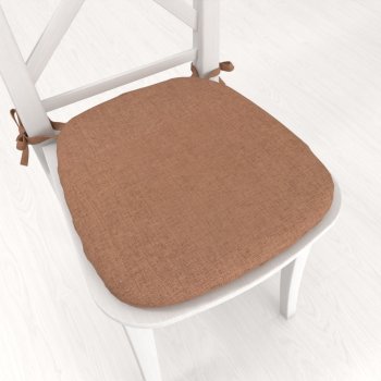 Oblý podsedák BKW-203 Hnedý žíhaný - 39x37x3 cm - Biante.sk