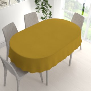 Dekorační oválný ubrus BKU-102 Okrový - detail 1 - Biante.cz